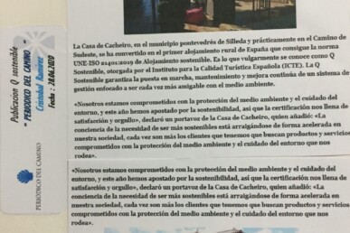 Casa rural turismo sostenible calidad turística